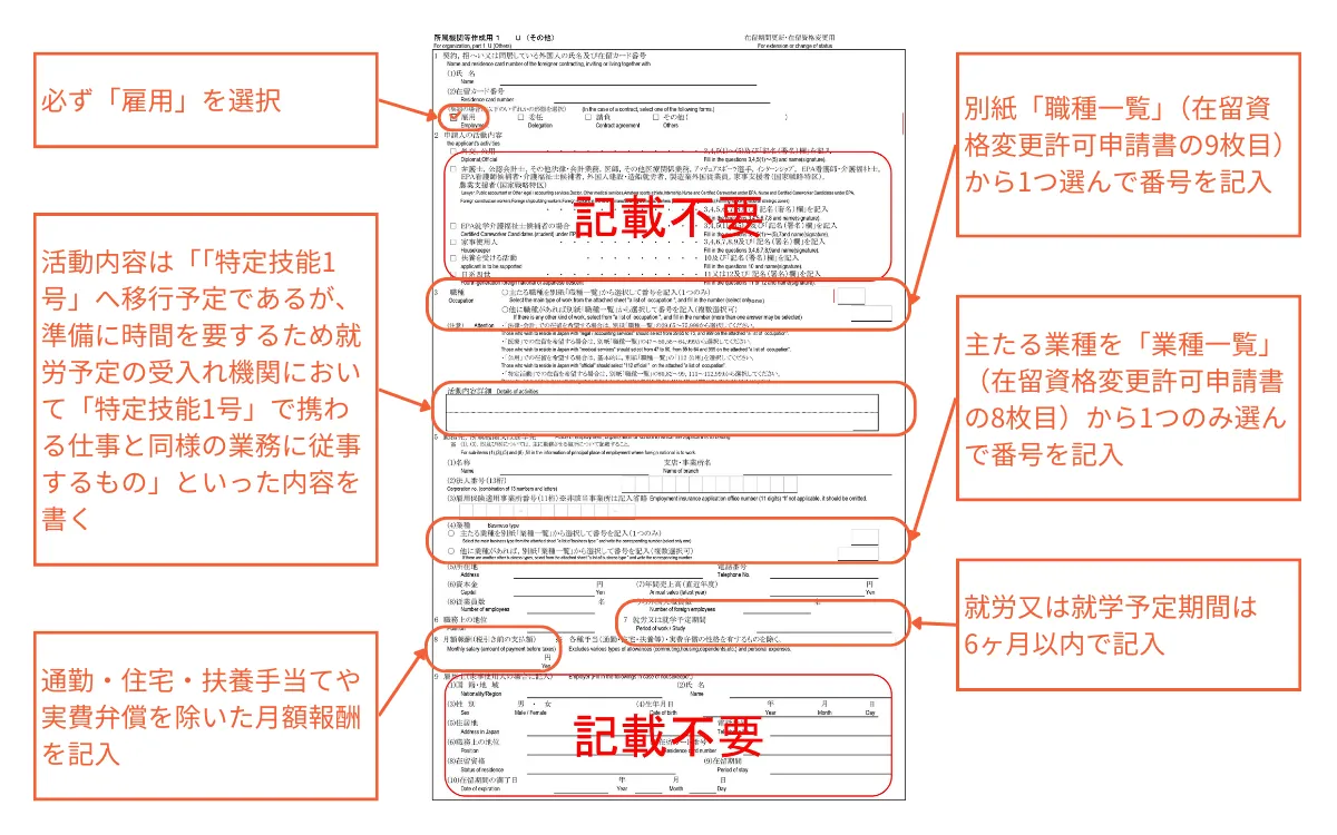 所属機関等作成用1のイメージ