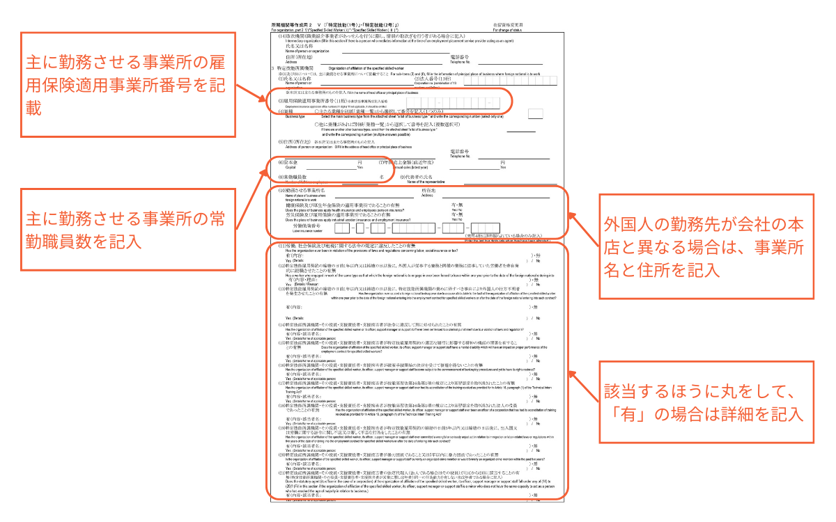 所属機関等作成用2のイメージ