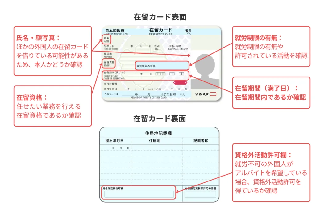 在留資格の確認の画像