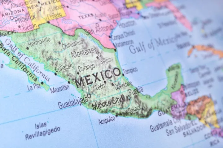 メキシコの地図の写真