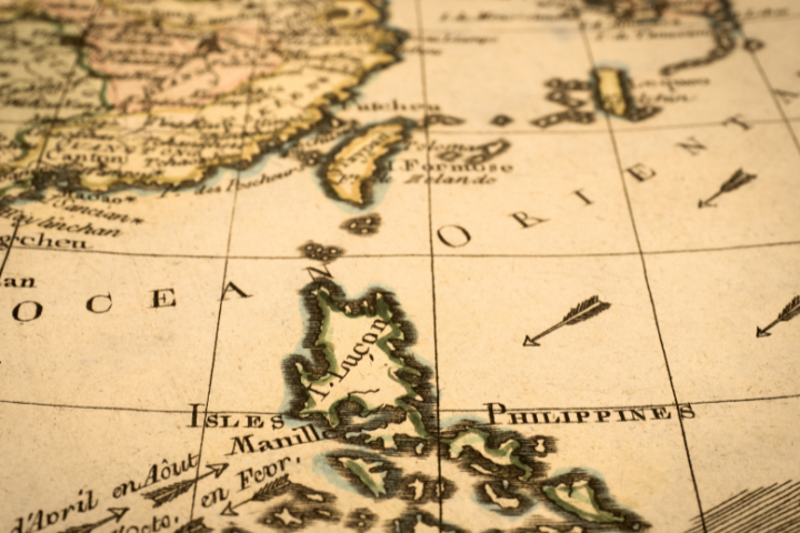 フィリピンが載っている世界地図のイメージ