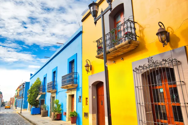 メキシコのオアハカの街並みの画像