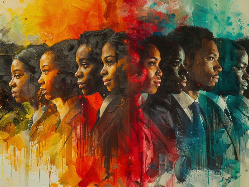 アメリカ人の横顔が並んでいる画像