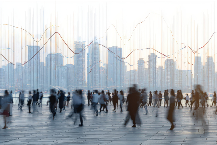 風景と人々の画像