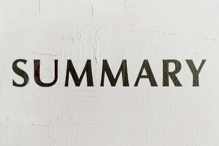 SUMMARYと書かれた文字のイメージ