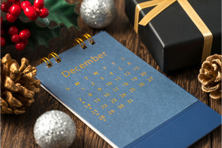 12月のカレンダーのイメージ