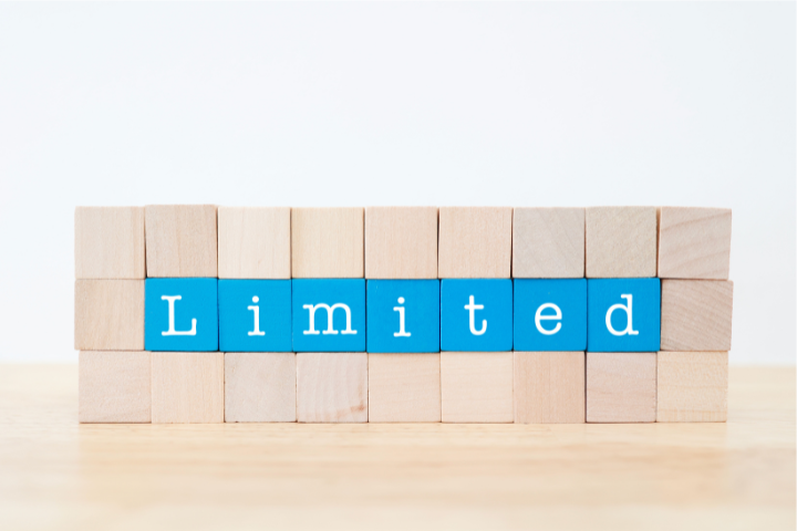 Limitedと書かれたブロックのイメージ