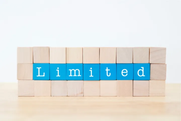 Limitedと書かれたブロックのイメージ